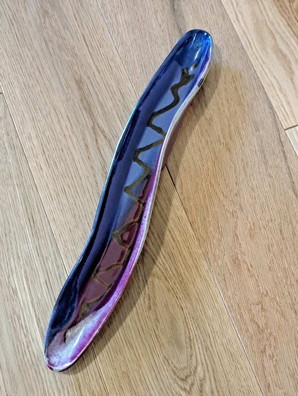 Studio Art Pottery Olive Dish Signed By Artist